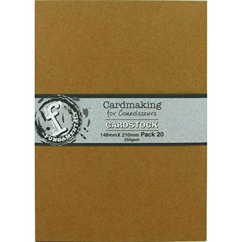 Ruby Rock-It Fundamentals Cardmaking Unscored Cardstock 5.83"X8.27" 20/Pk-Kraft