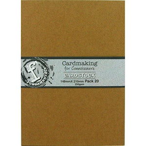 Ruby Rock-It Fundamentals Cardmaking Unscored Cardstock 5.83"X8.27" 20/Pk-Kraft