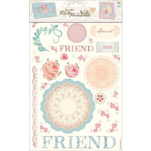 Papermania Vintage Notes Decoupage Pack 2/Sheets-Love