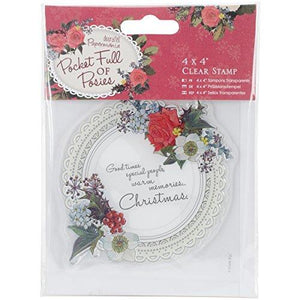 Papermania Pocket Full Of Posies Clear Stamps 4"X4"-Doily