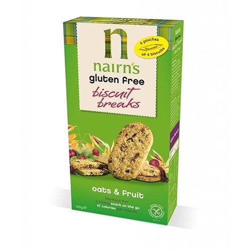 Nairns G/F Oat & Fruit Biscuit Breaks 12 box X 5 (Pack of 5)