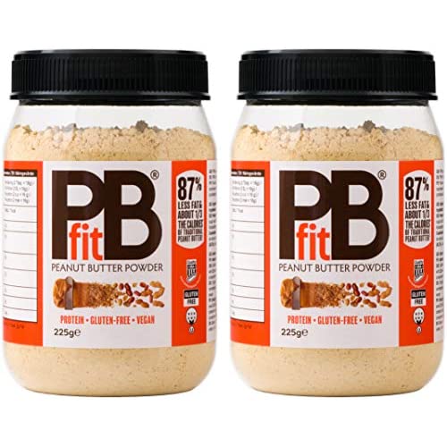 PBfit Peanut Butter Powder, 225 g, Pack of 2, All-Natural from Real Roasted Pressed Peanuts, High in Protein, Natural Ingredients