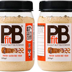 PBfit All-Natural Peanut Butter Powder, Peanut Butter Powder from Real Roasted Pressed Peanuts, High in Protein, Natural Ingredients, 225 g