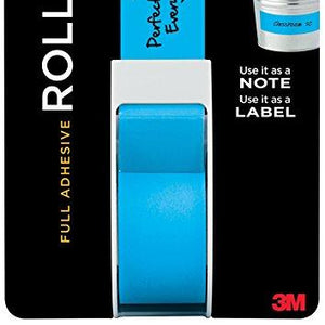 Post-it Full Adhesive Roll, 1 in x 400 in, Mediterranean Blue, 1-Pack (2650-P)