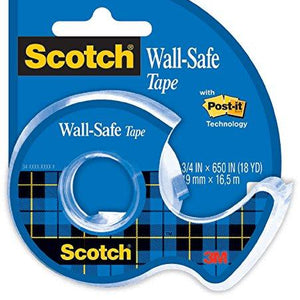 Scotch Wall-Safe Tape, 3/4 x 650 Inches (183)