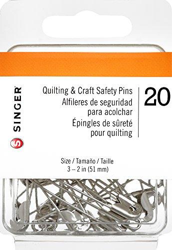 Singer Quilting and Craft Safety Pins, Size 3, 20-Count