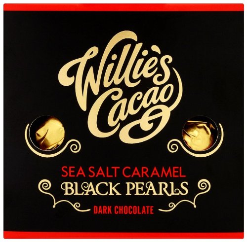Willie's Cacao Black Pearls Sea Salt Caramel Chocolates 150 g (Pack of 2)