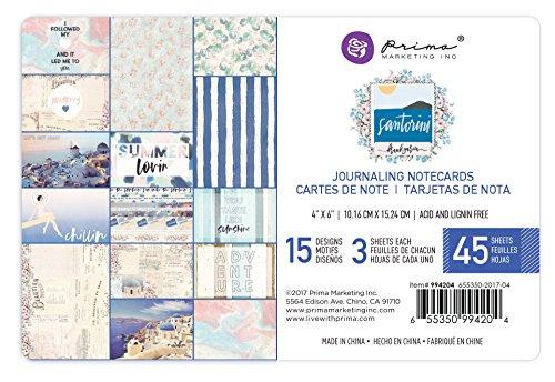 Prima Marketing Inc 655350994204 Santorini Journaling Cards, Multicolor