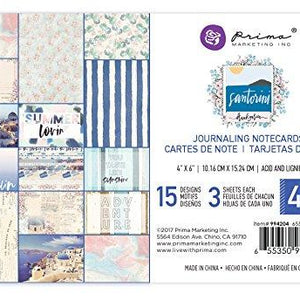 Prima Marketing Inc 655350994204 Santorini Journaling Cards, Multicolor