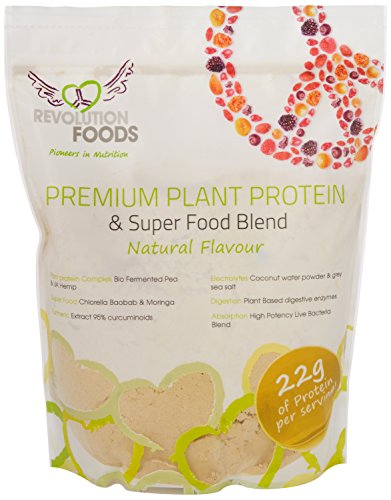 Premium Raw Plant Based Natural Protein Powder - selection of plant derived Electrolytes, Superfoods, Probiotics, Digestive Enzymes, Turmeric.