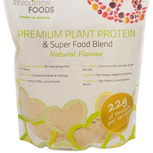 Premium Raw Plant Based Natural Protein Powder - selection of plant derived Electrolytes, Superfoods, Probiotics, Digestive Enzymes, Turmeric.