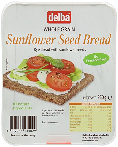 Delba Sunflower Seed Bread 250 g (Pack of 6)