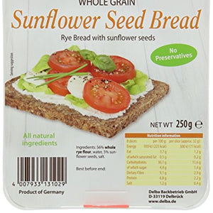 Delba Sunflower Seed Bread 250 g (Pack of 6)