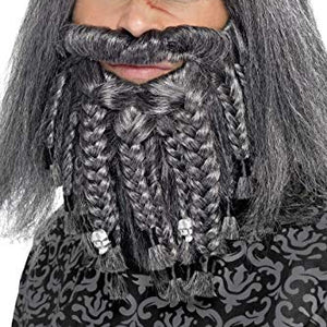 Smiffy's Terror of the Sea Pirate Wig and Beard Set - Grey