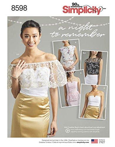 Simplicity Pattern 8598 Misses and Womens Special Occasion Tops