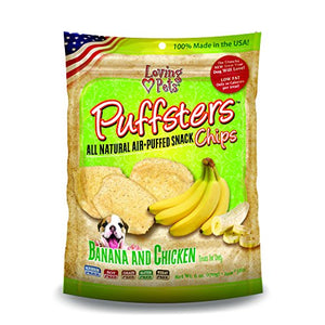 Puffsters - Banana And Chicken Chips | Loving Pet Products