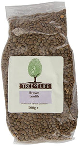 TREE OF LIFE WHOLE BROWN LENTILS 5 (Pack 500g x 6)