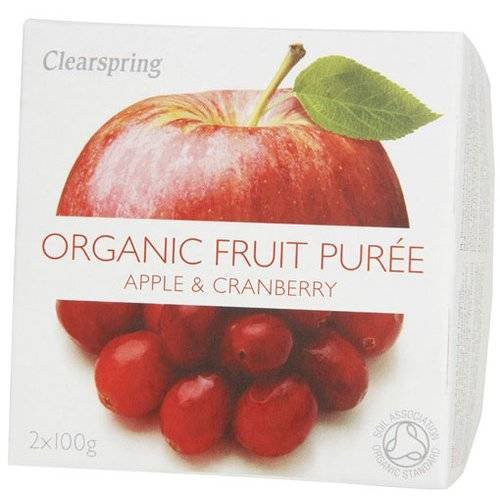 CLEARSPRING APPLE/CRANBERRY FRUIT PUREE 200G (PACK OF 2)