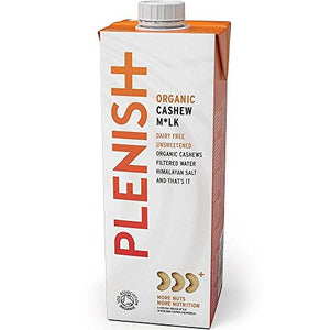 Plenish Organic Dairy-Free Cashew Milk Unsweetened 1L