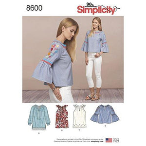 Simplicity Pattern 8600 Misses' Pullover Top size 6-14 Sewing Pattern