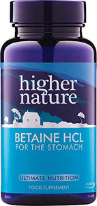 Higher Nature Betaine HCL - Hydrochloric Acid Supplement - 90 Capsules