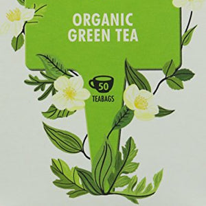 Heath and Heather Organic Green Tea 50 Tea Bags (Pack of 6, Total 300 Teabags)