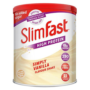 SlimFast High Protein Meal Replacement Powder Shake Vanilla, 438g