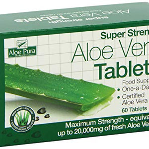 Super Strength Aloe Vera Tablets  20,000mg - 60