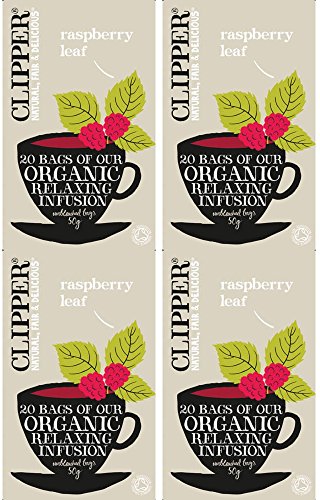 Clipper Organic Raspberry Leaf Tea 20 Bag (Pack of 4)