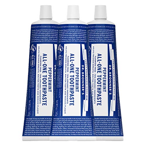 Dr. Bronner Peppermint Toothpaste 5-Ounces (3 Pack)