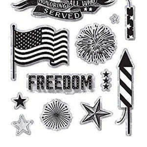 PhotoPlay Photopolymer Stamp-Red; White & Blue