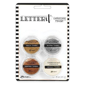 Ranger Tinsels Letter It Embossing Powder Set