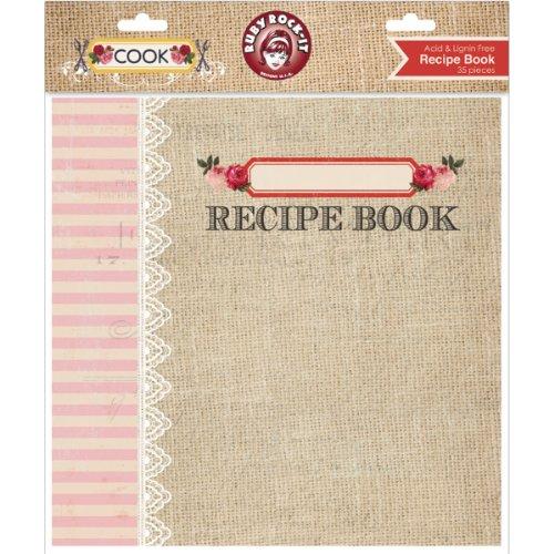 Ruby Rock-It Cook Recipe Book for Scarpbooking, 8 by 8-Inch