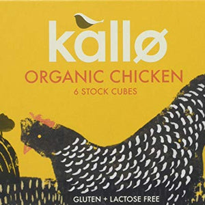 Kallo Organic Chicken Stock Cube, 6 x 66g (Pack of 15)