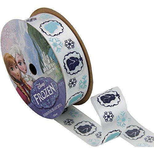 Offray Frozen Craft Ribbon, 7/8-Inch by 9-Feet, White