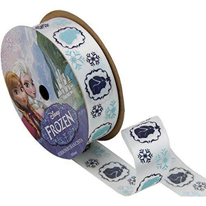 Offray Frozen Craft Ribbon, 7/8-Inch by 9-Feet, White