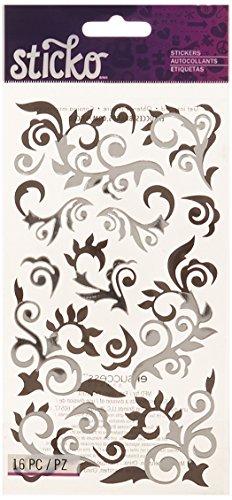 Sticko Silver Flourish Stickers