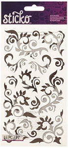 Sticko Silver Flourish Stickers