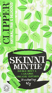 Clipper Skinni Mintie Caramel Flavour Organic Double Mint 20 Envelopes