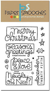 Paper Smooches Clear Stamps 4"X6"-Boxed Greetings