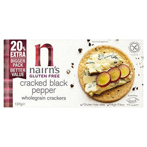 Nairns Gluten Free Cracked Black Pepper Crackers, 137 g