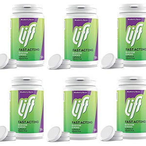 GlucoTabs Gluco Tabs Chewable Tablets, Blueberry, 6 Tubs/Jars (50 Tablets Per Tub) (6)