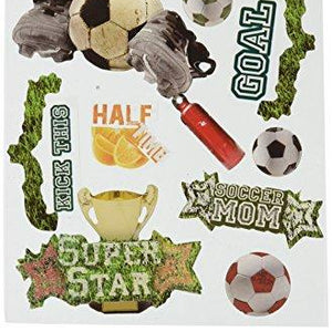 Paper House 3-D Sticker-Soccer