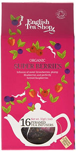 English Tea Shop Organic Super Berries - 16 pyramid Tea bags (Pack of 6)