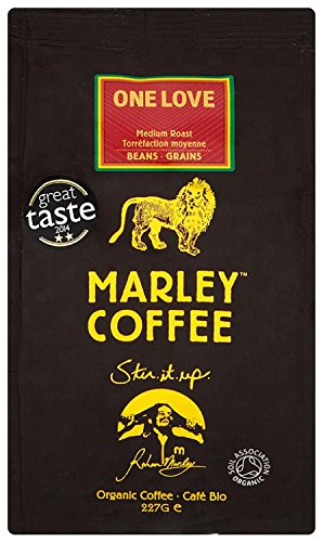 Marley Coffee Organic One Love Medium Roast Whole Bean Coffee Bag 227 g