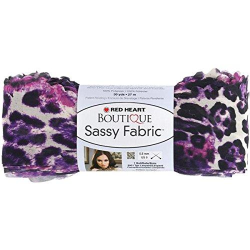 RED HEART Boutique Sassy Fabric Yarn, Purple Panther