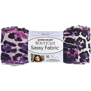 RED HEART Boutique Sassy Fabric Yarn, Purple Panther