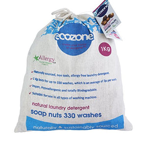 Ecozone Soap nuts - Indian Wash nuts – replaces laundry powder and detergents – great value 1kg bag – up to 330 washes