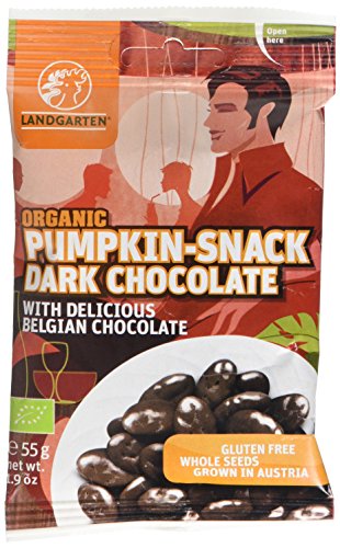 Landgarten Organic Pumpkin Seed Dark Chocolate Snack 55 g (Pack of 5)
