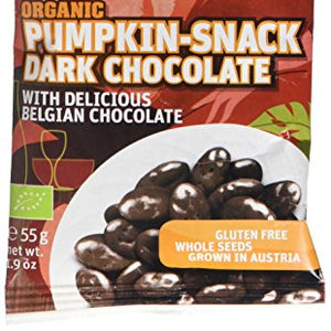 Landgarten Organic Pumpkin Seed Dark Chocolate Snack 55 g (Pack of 5)